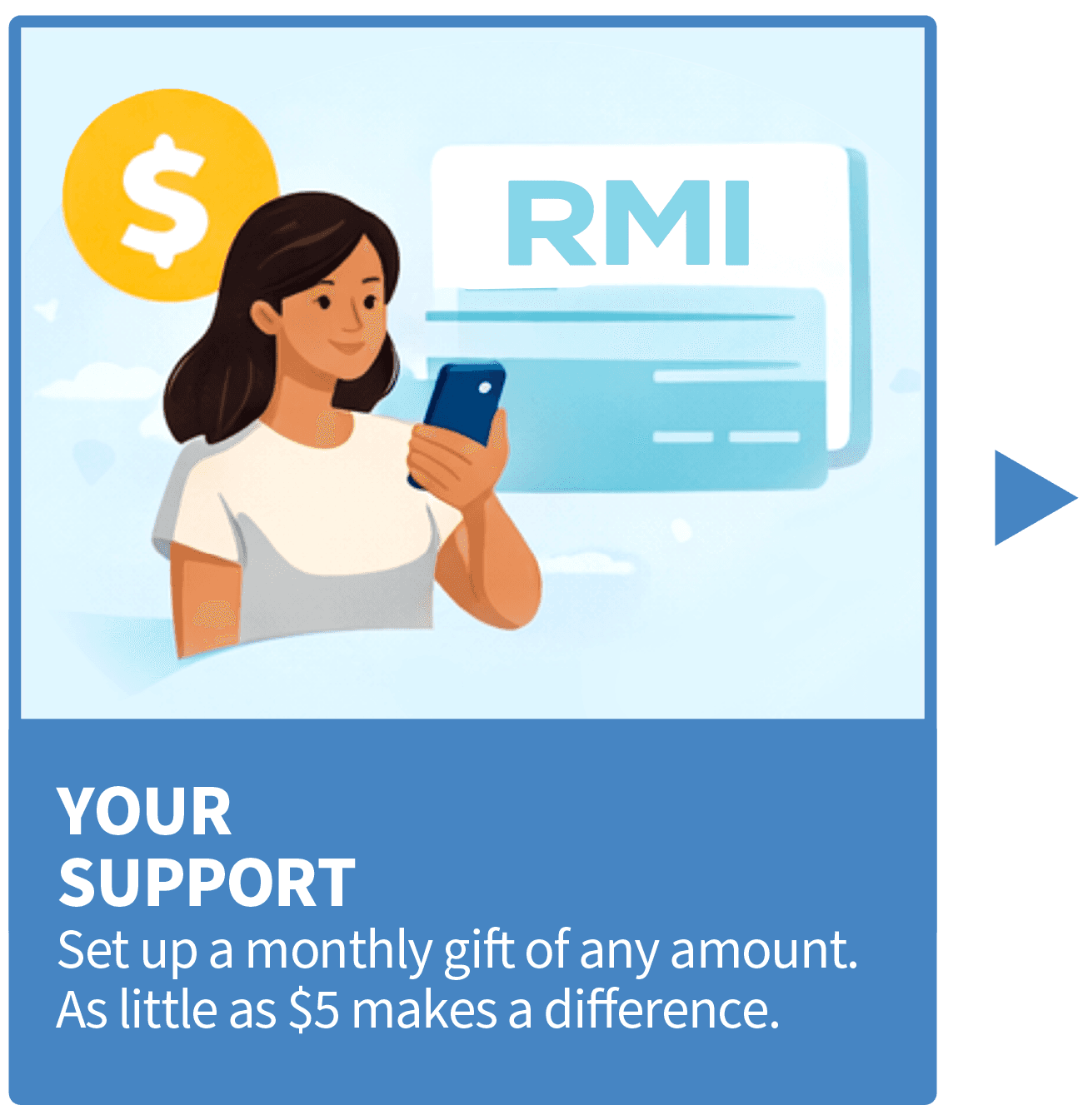 Your Support: Set up a monthly gift of any amount. As little as $5 makes a difference.